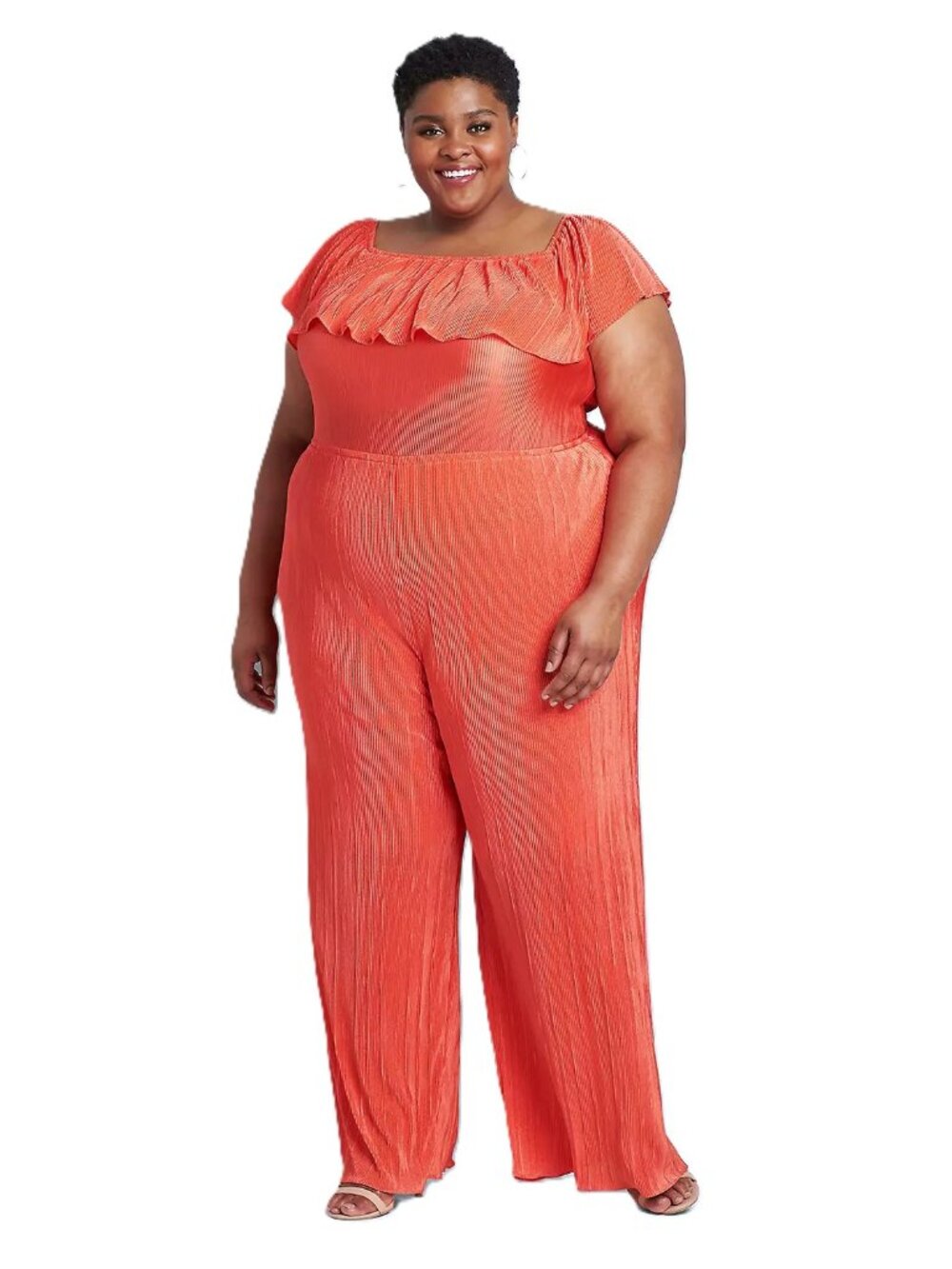 LANE BRYANT Pleated Multi-Way Off-The-Shoulder Jumpsuit. Plus Size 18/20